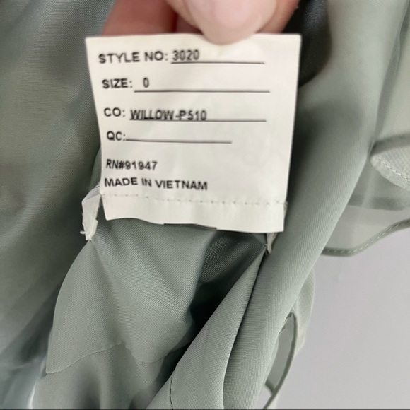 Dessy Collection Ruffled Cold Shoulder Chiffon Maxi Dress Willow Style 3020 - Picture 8 of 9